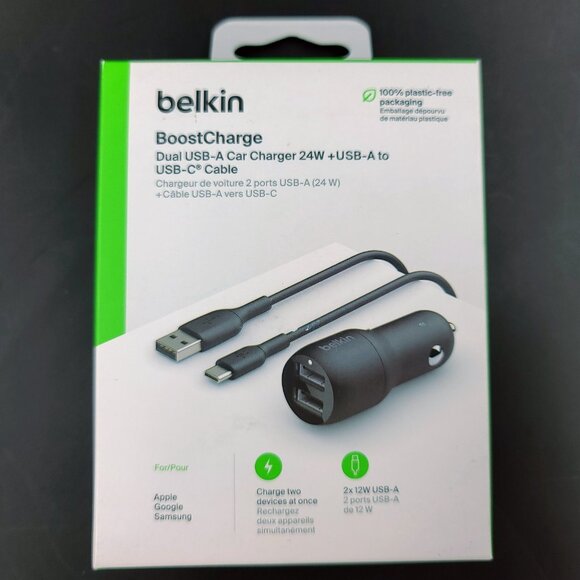 Belkin Boost Charge Dual Car Fast Charger with PPS USB-A & USB-C 37W - Picture 4 of 10